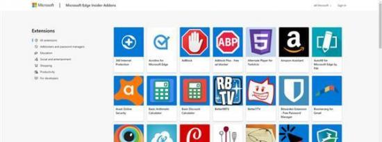 Microsoft正式启动新的Microsoft Edge附件商店