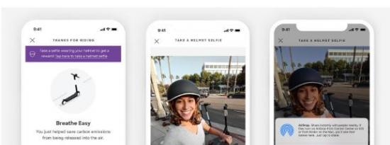 科技动态:当您进行头盔自拍时 Bird会提供踏板车积分
