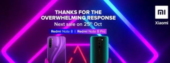 科技动态:Redmi Note 8 Note 8 Pro在几分钟之内售罄 