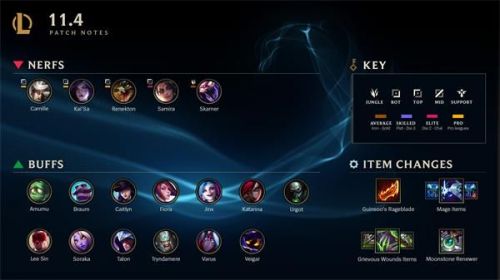 游戏动态：英雄联盟11.4版本什么时候更新 LOL11.4版本更新内容