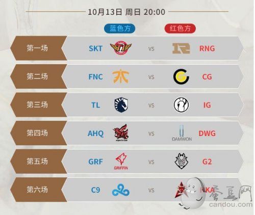 《LOL》S9小组赛赛程 S9小组赛10月12日到10月20日赛程时间 S9直播地址