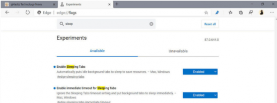 IT资讯： Microsoft Edge正在获得 睡眠选项卡 功能以自动卸载背景选项卡 