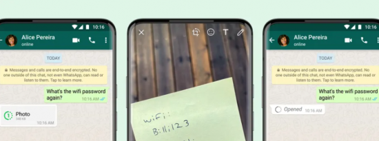 WhatsApp 推出查看一次消失的照片和视频