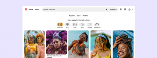 Pinterest 正在为不同的头发纹理添加搜索过滤器