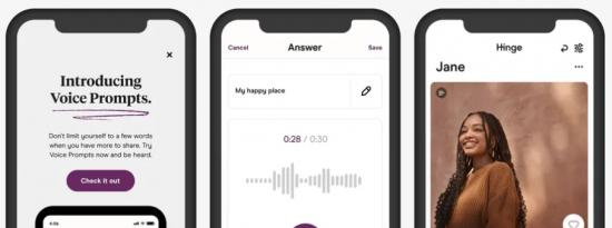 Hinge为约会档案添加语音注释和语音提示